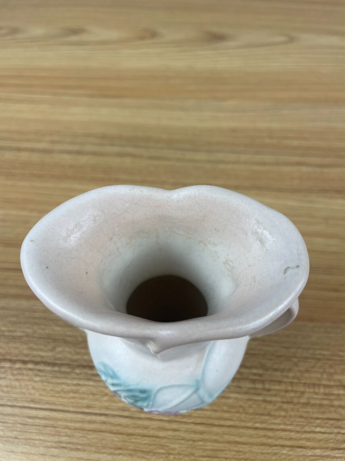 Vintage HULL Art Pottery 517 VASE Peach To Blue 4 3/4" Sweet Petite Vase