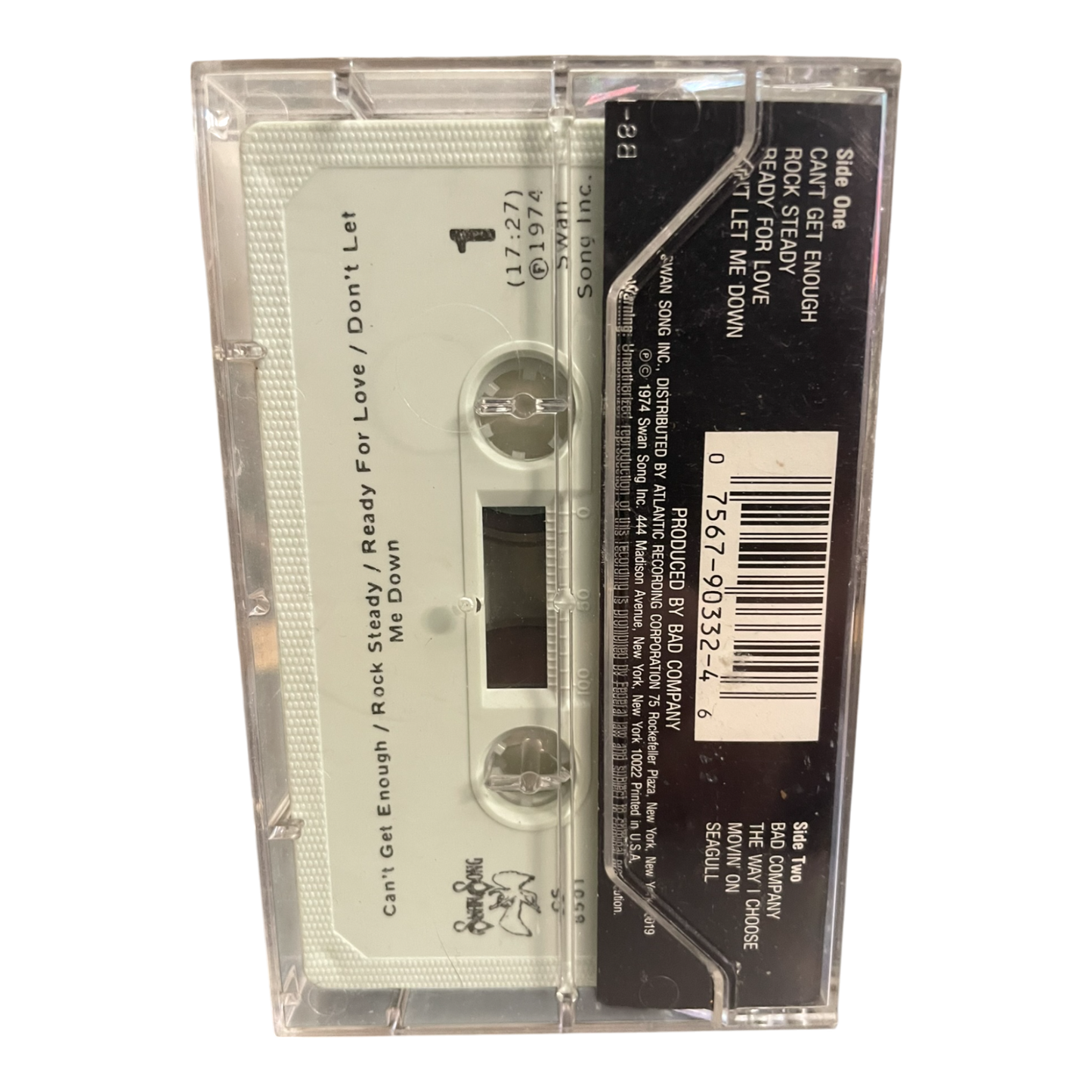 BAD COMPANY 1974 VINTAGE CASSETTE TAPE