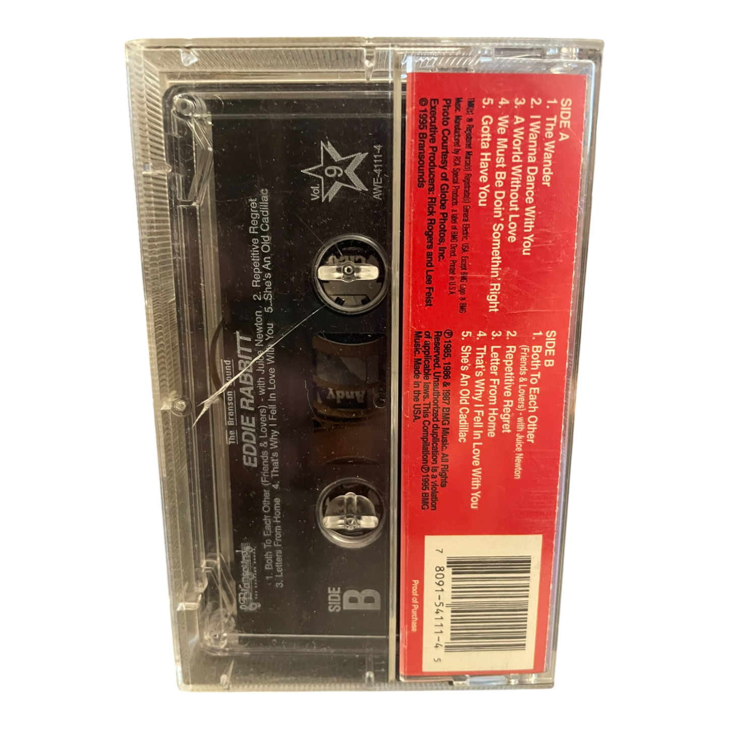 Eddie Rabbit: The Branson Sound Vol. 9 Audio Cassette Tape