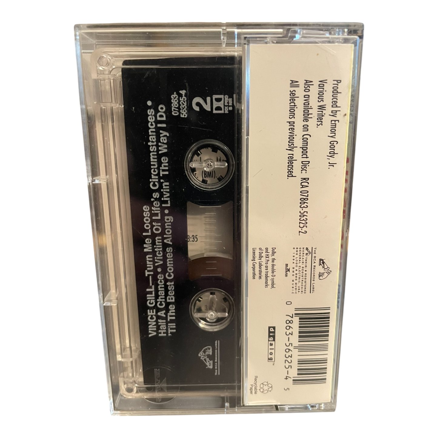 Vince Gill - Turn Me Loose (1994 Cassette Tape)