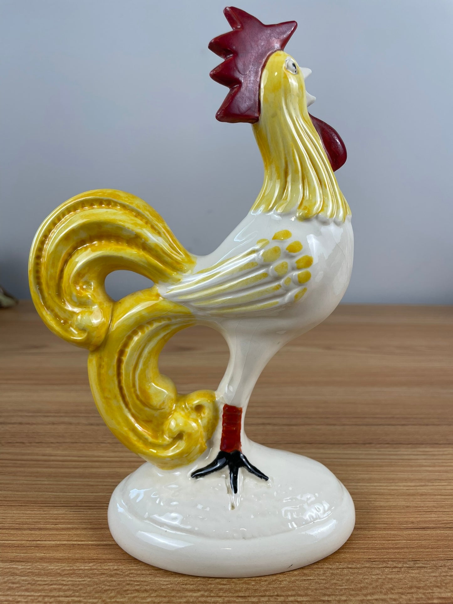 Metlox Pottery Poppytrail Rooster Figurine - Manhattan Beach California #1827