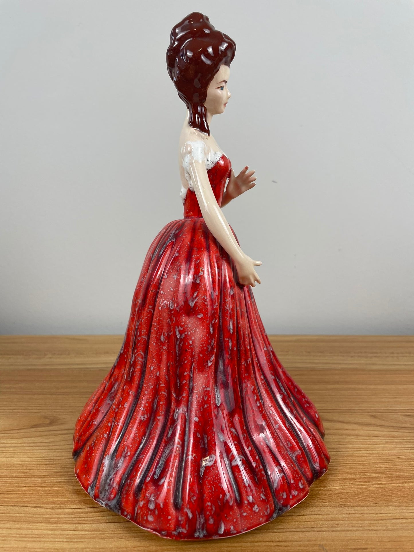 Jamar Mallory 1951 Woman Figurine Long Red Dress Vintage Mid Century