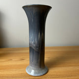 Cliftwood Illinois Art Pottery Purple Blue Glaze Large 9.5" Trumpet Vase