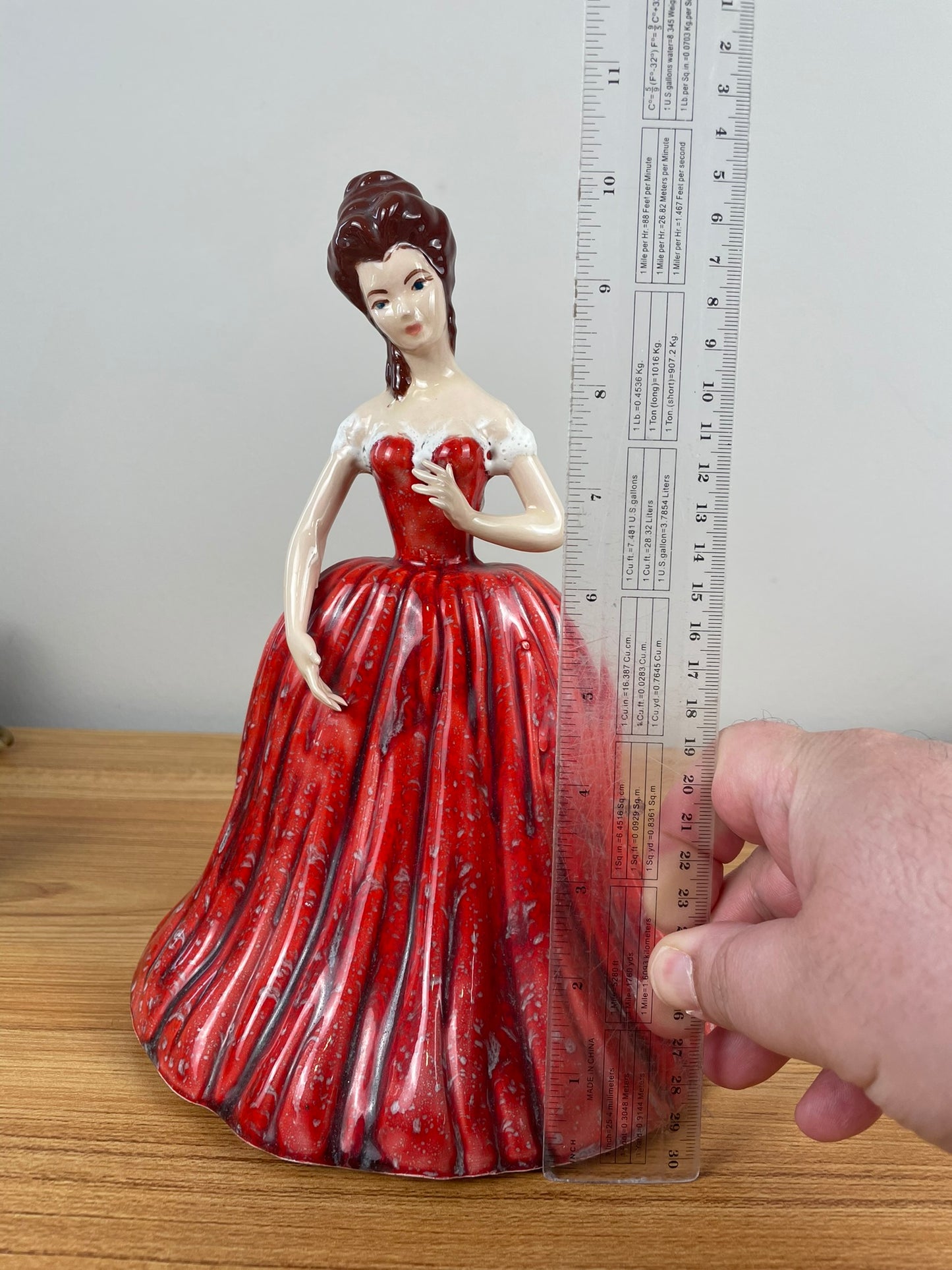 Jamar Mallory 1951 Woman Figurine Long Red Dress Vintage Mid Century