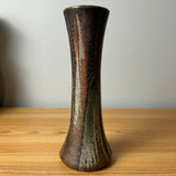 Thulin Studio Belgium Pottery #163 Red Green Crystalline Drip 10" Vase