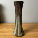 Thulin Studio Belgium Pottery #163 Red Green Crystalline Drip 10" Vase