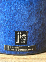 Elsi Bourelius Jie Verkstad Sweden MCM Bud Vase Figurine Blue Ceramic Woman