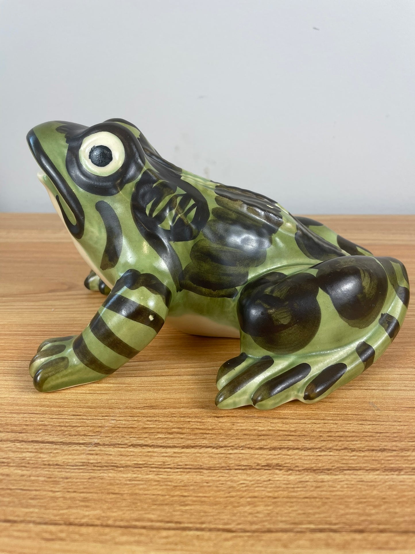 Vintage Brush McCoy Pottery Large 8"" Frog Figurine Garden Statue