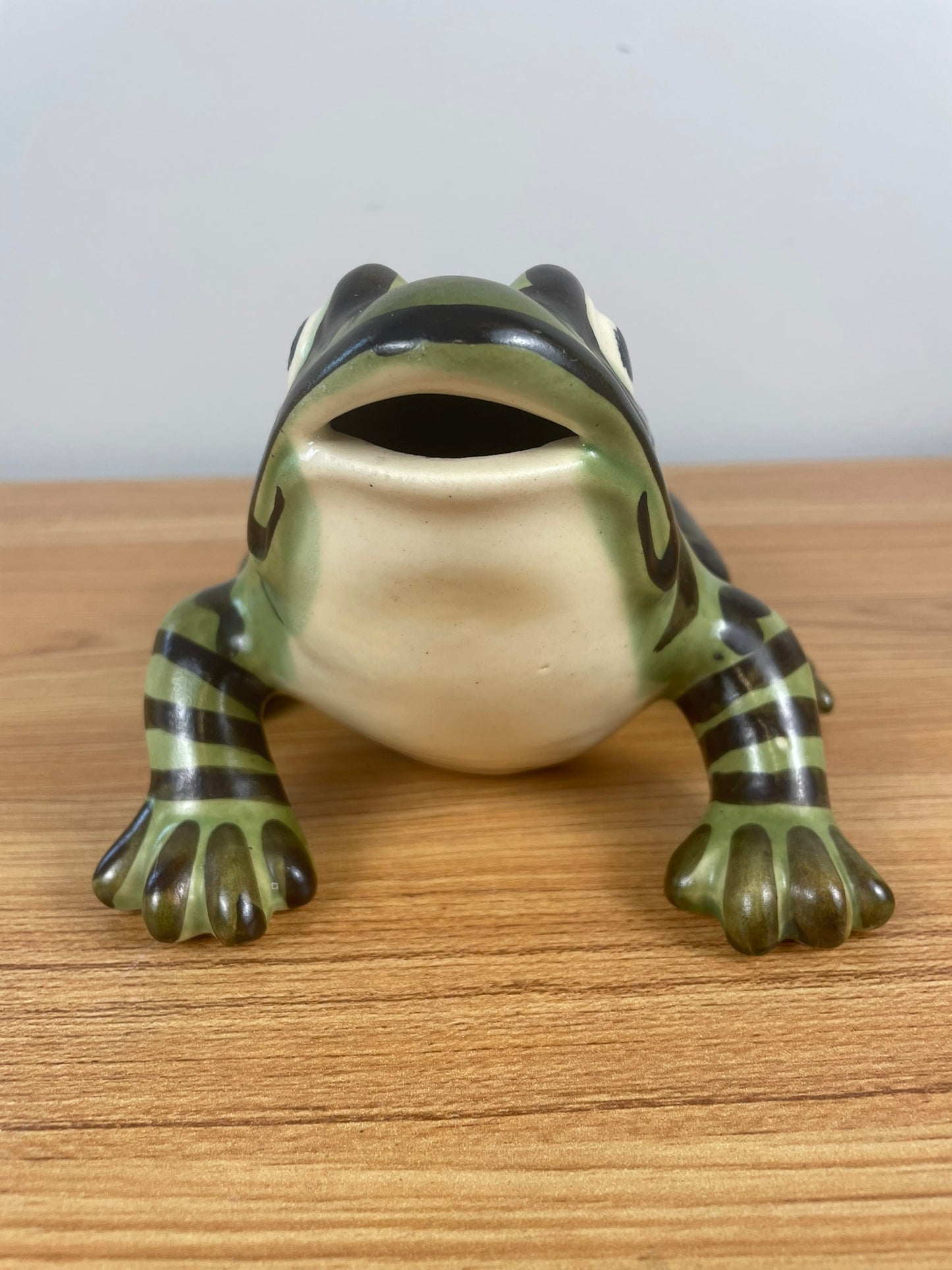 Vintage Brush McCoy Pottery Large 8"" Frog Figurine Garden Statue