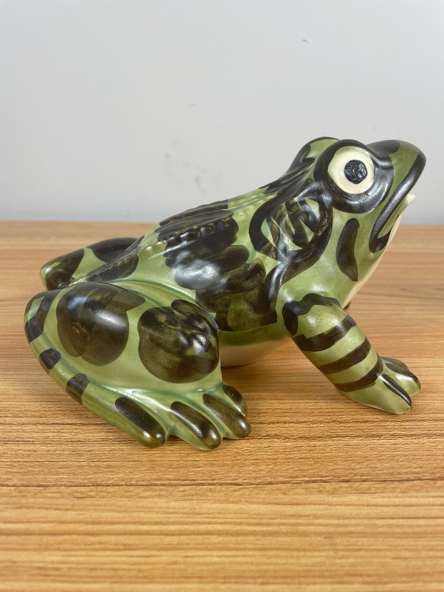 Vintage Brush McCoy Pottery Large 8"" Frog Figurine Garden Statue