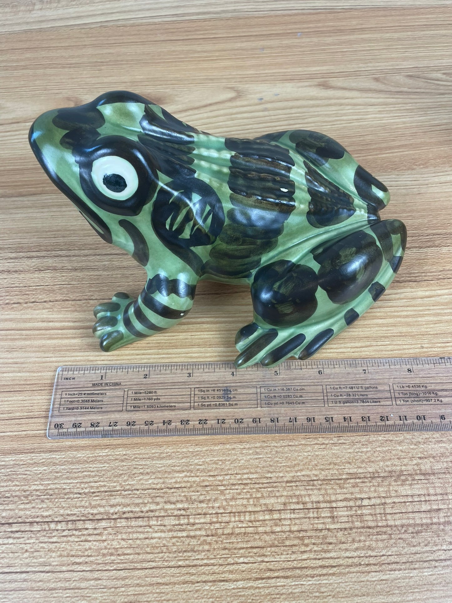 Vintage Brush McCoy Pottery Large 8"" Frog Figurine Garden Statue
