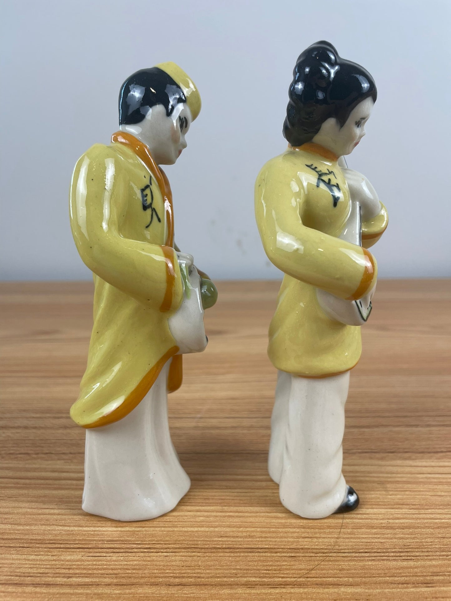 Vintage 1950’s Ceramic Arts Studio Couple Playing Guitar/Drum Figures Madison WI