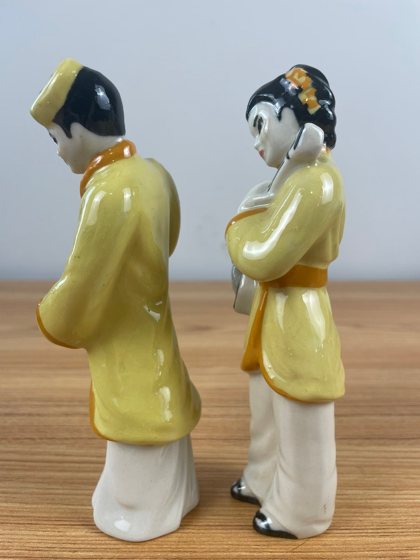 Vintage 1950’s Ceramic Arts Studio Couple Playing Guitar/Drum Figures Madison WI