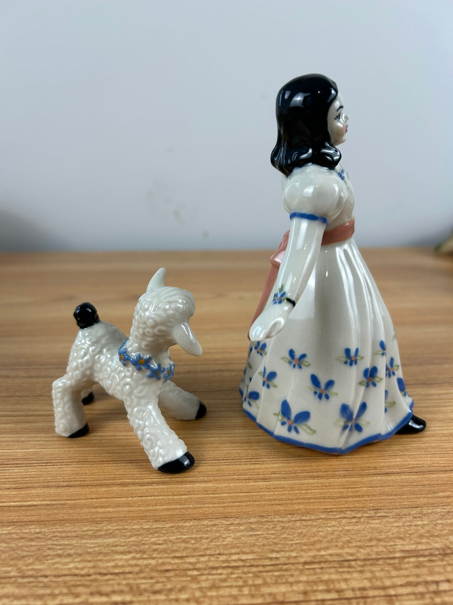 Ceramic Arts Studio Mary and Her Little Lamb Figurines Betty Harrington USA