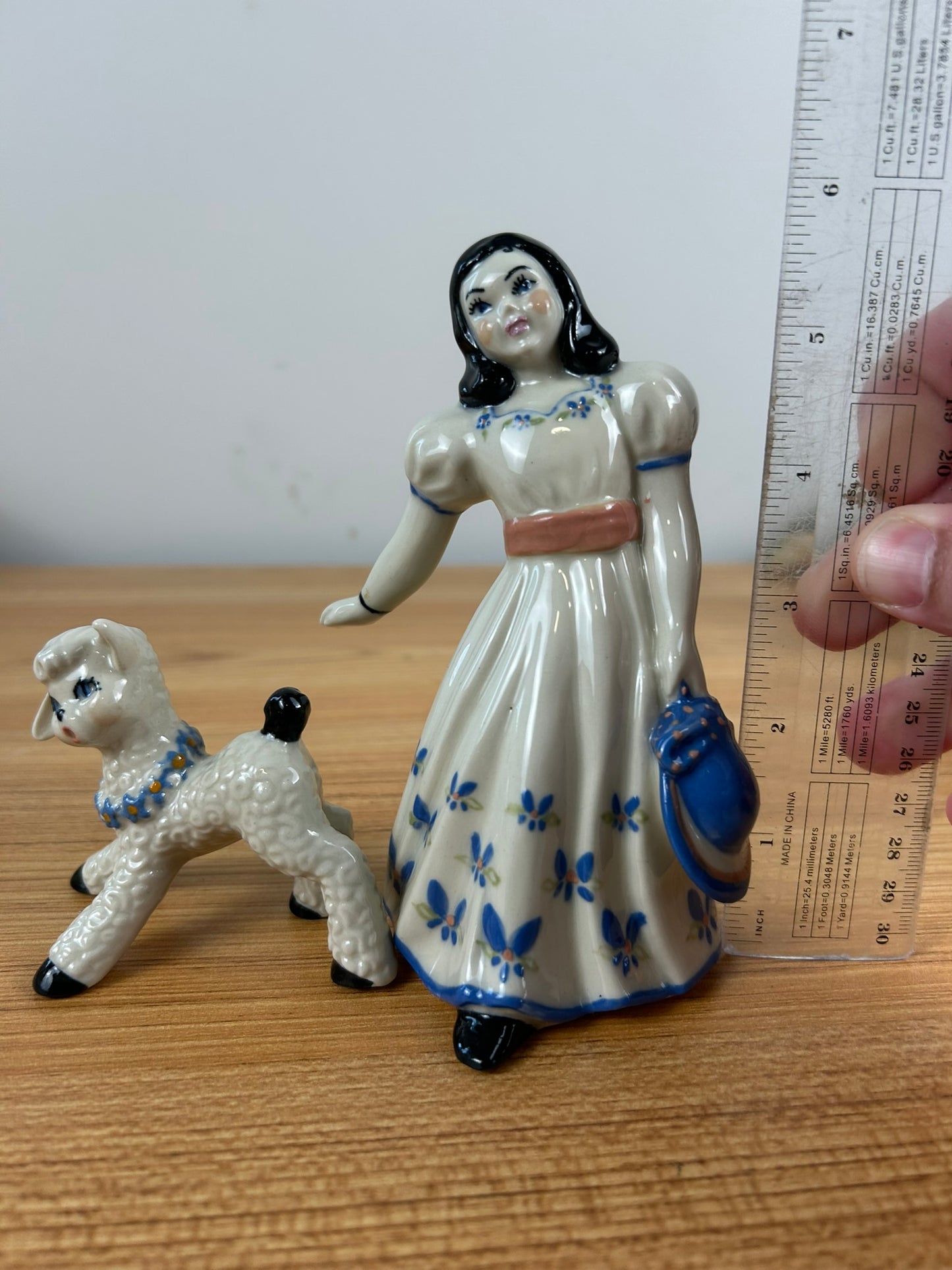 Ceramic Arts Studio Mary and Her Little Lamb Figurines Betty Harrington USA