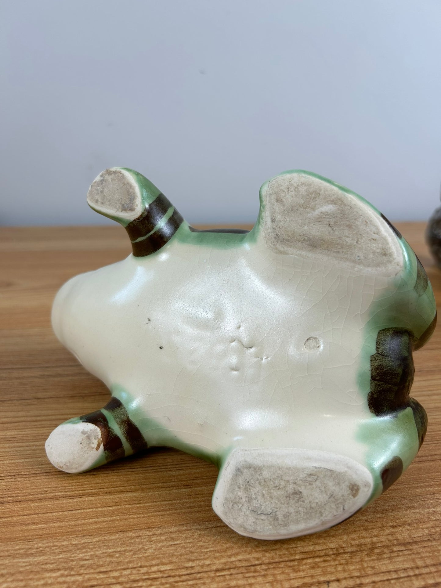 Brush McCoy Art Pottery Bull Frog Planter Dish Sponge Holder 8" Length
