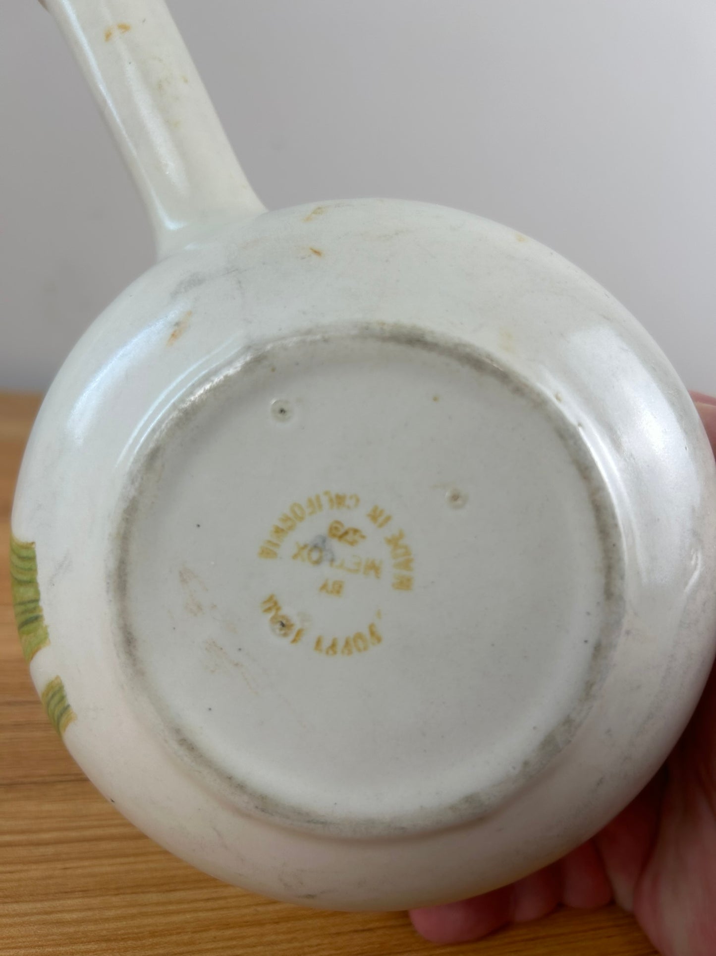 Metlox California Pottery Poppy Trail IRIS Flower Handled Gravy Boat
