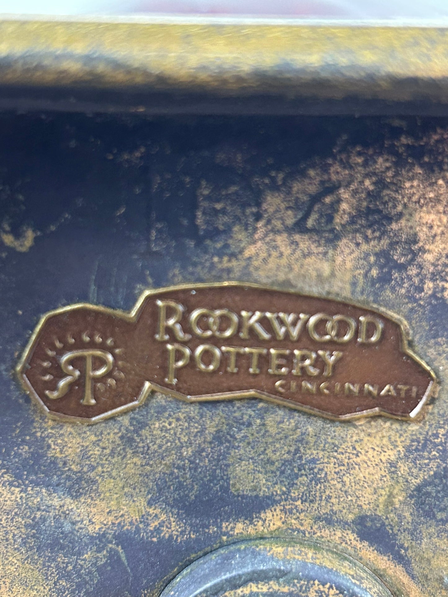 Rookwood Pottery 1947 Shape 6890 Oxblood Red Factory Lamp Floral Design