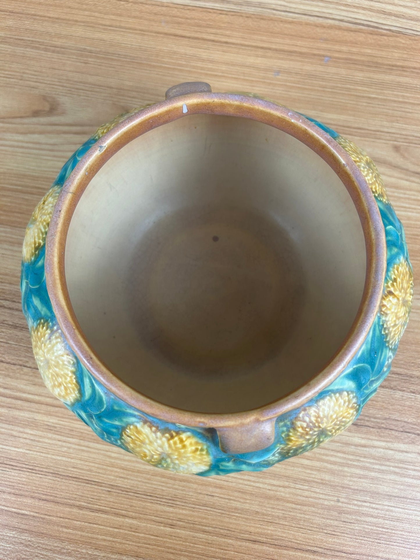 Roseville Sunflower 1930 Vintage Arts And Crafts Pottery Ceramic Bowl 208-5