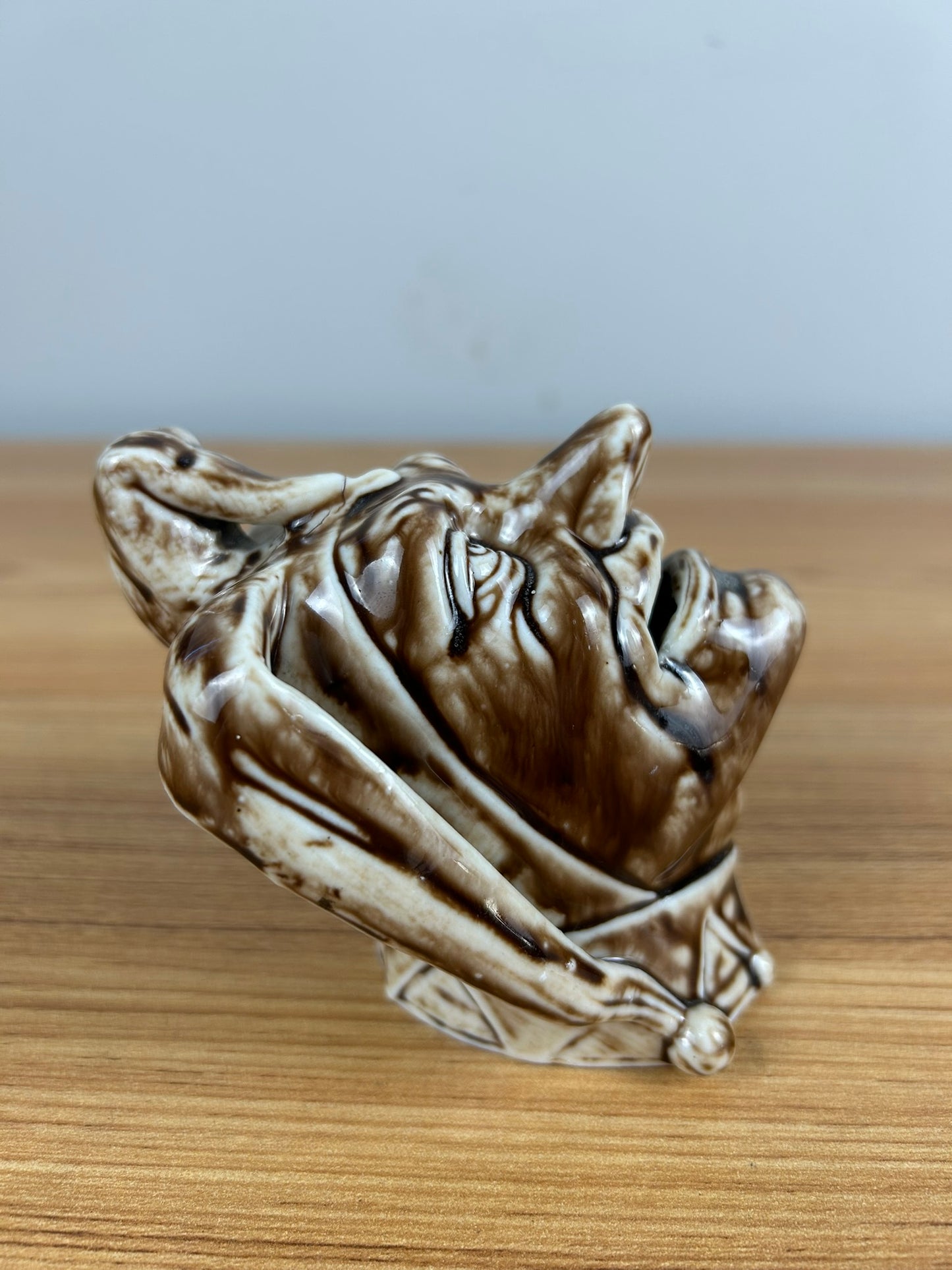 Antique Porcelain Jester Clown Austrian figural Still Bank Austrian fine 1910