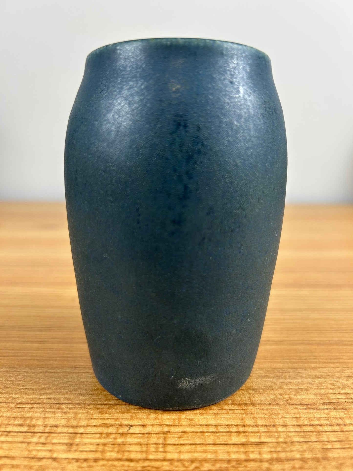 Attributed To Marblehead Trial Piece Or School Of Marblehead Blue Cabinet Vase.