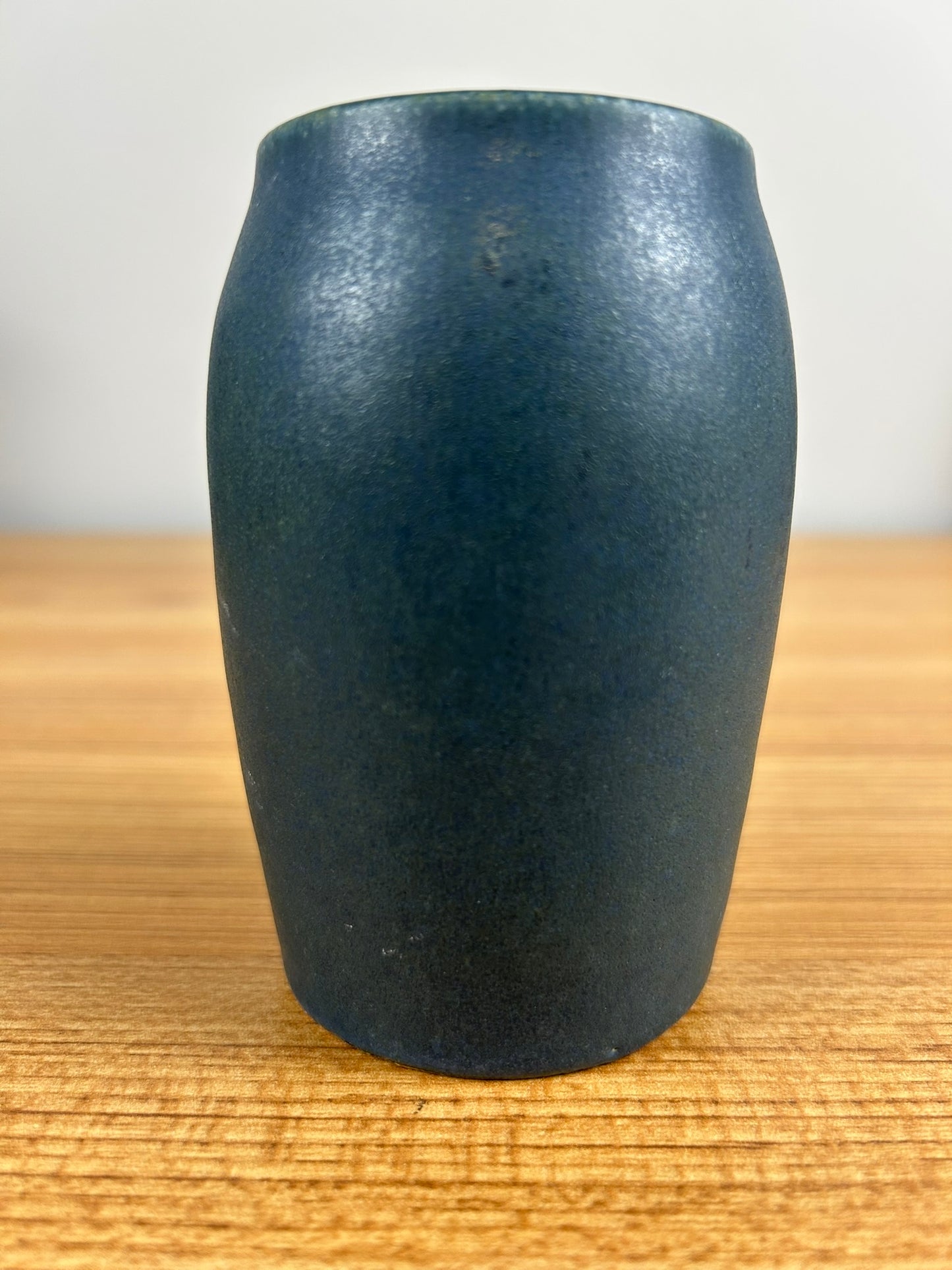 Attributed To Marblehead Trial Piece Or School Of Marblehead Blue Cabinet Vase.