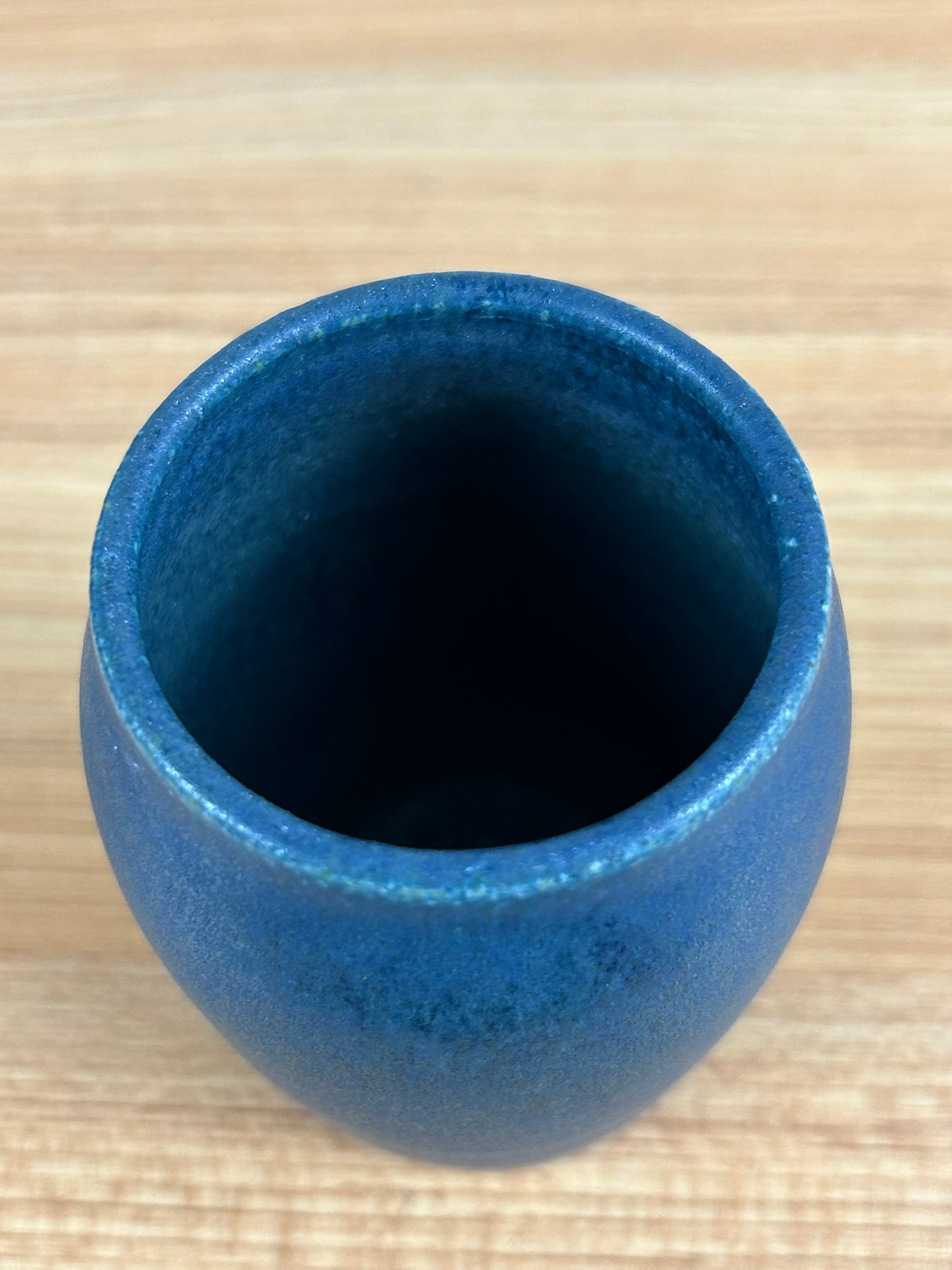 Attributed To Marblehead Trial Piece Or School Of Marblehead Blue Cabinet Vase.