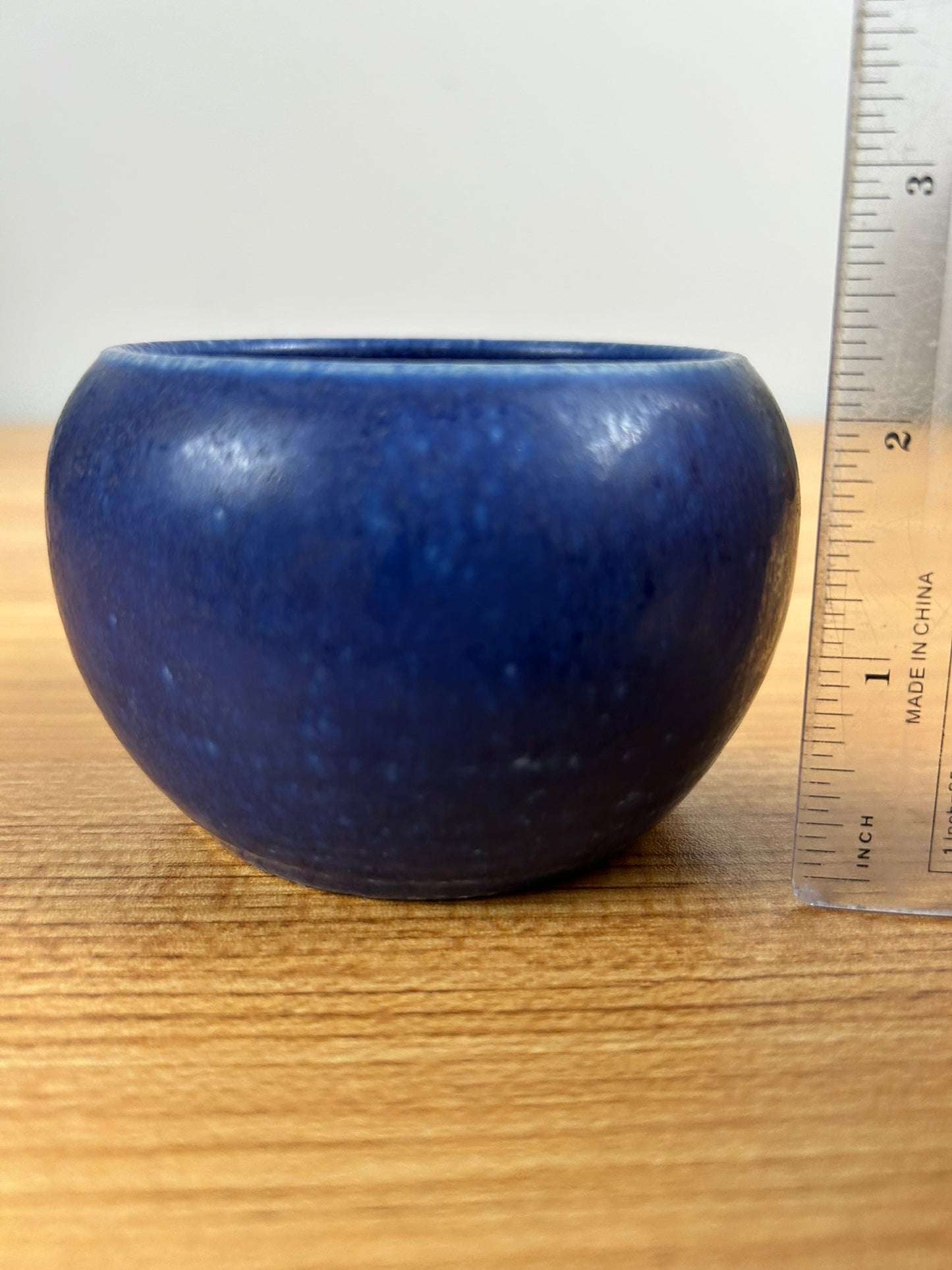 Attributed To Marblehead Trial Piece Or School Of Marblehead Blue Bulbous Vase