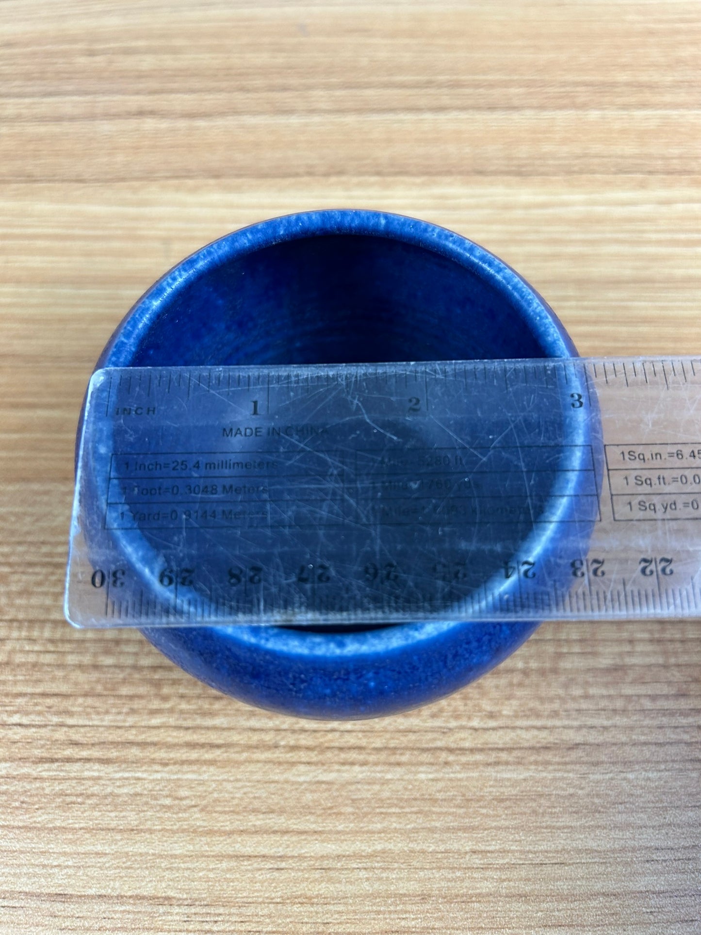 Attributed To Marblehead Trial Piece Or School Of Marblehead Blue Bulbous Vase