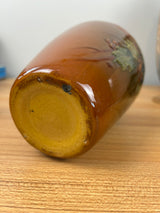 Weller Louwesla 1900s Standard Glaze Art Pottery Holly & Berry 7" Vase