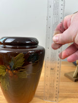 Weller Louwesla 1900s Standard Glaze Art Pottery Holly & Berry 7" Vase