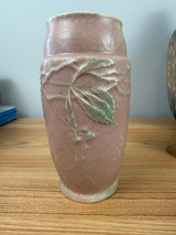 Roseville Cremona 1927 Art Pottery Pink Green Floral Matte Glaze Vase #355-8