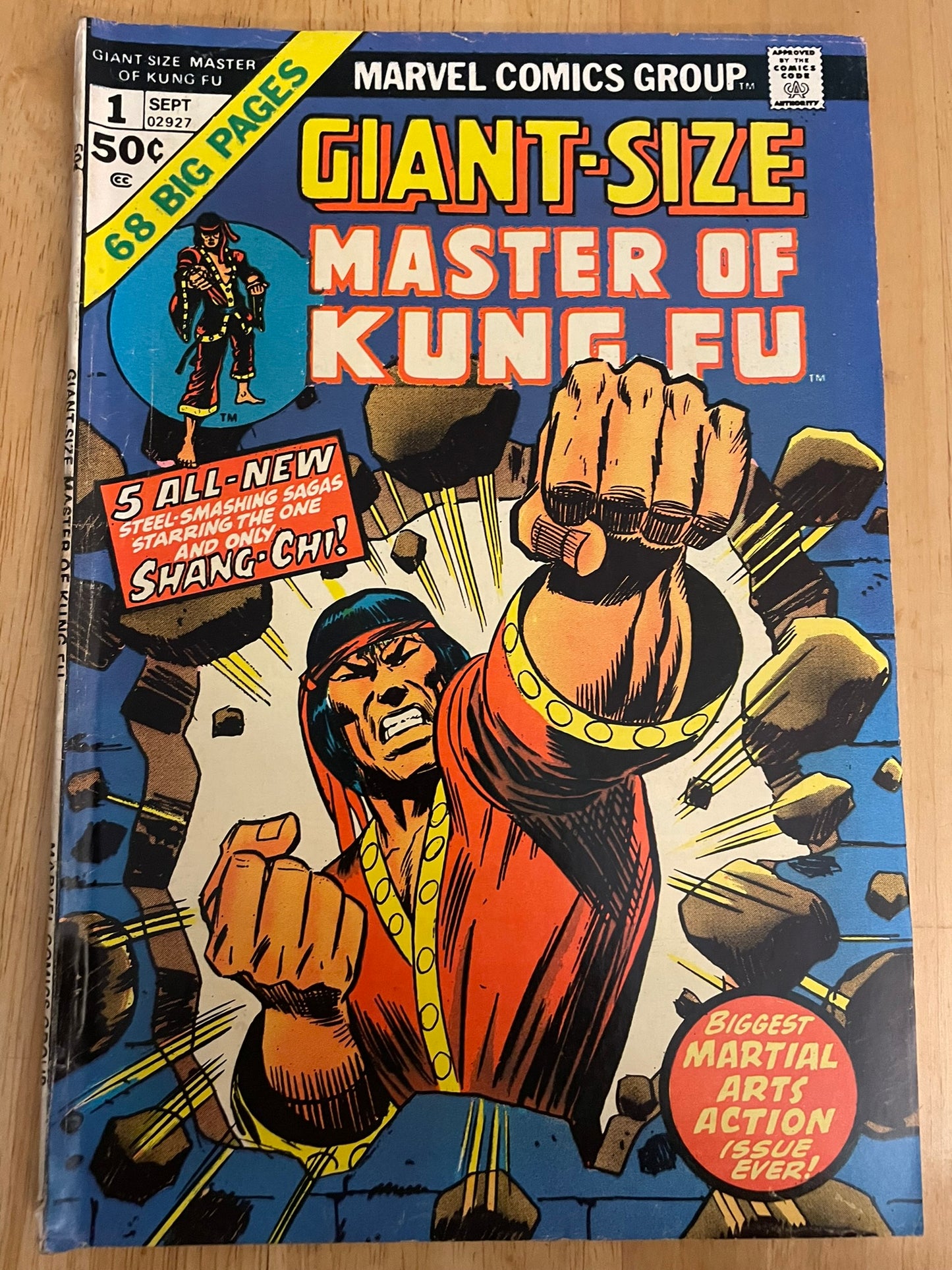 Giant Size MASTER of KUNG-FU #1 FN (Marvel 1974) 5 All-New Shang-Chi stories!