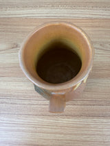ROSEVILLE POTTERY CLEMATIS BROWN HANDLED VASE 1940’s USA #103-6 6.5” TALL