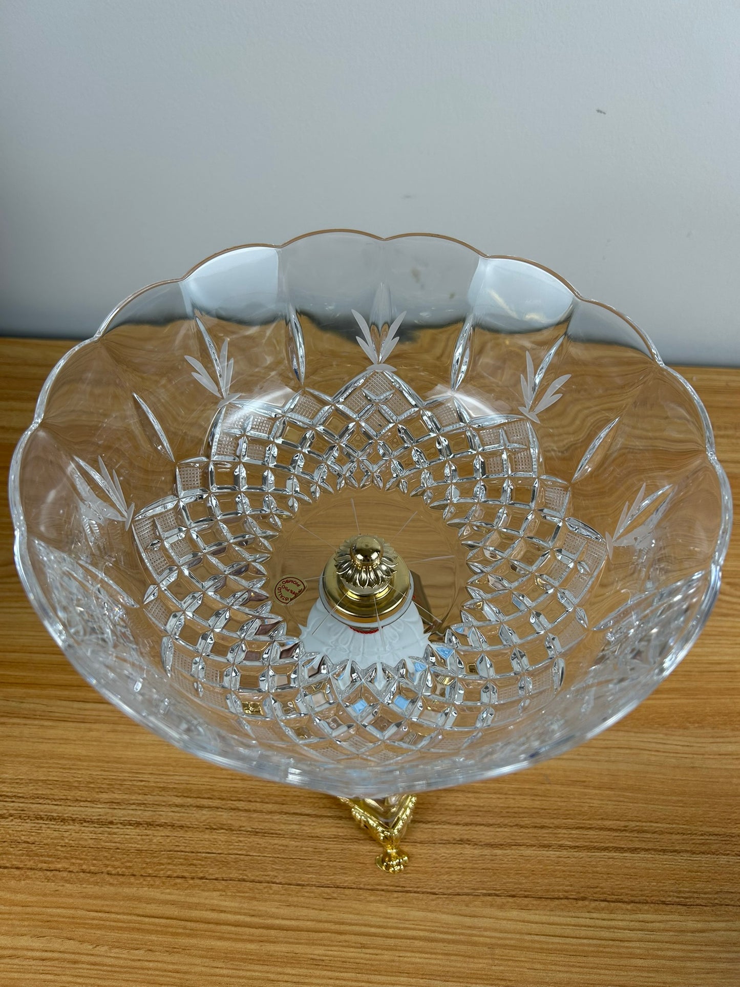 Garanzia CRE ART Italian Crystal Capodimonte Porcelain Compote New With Tag