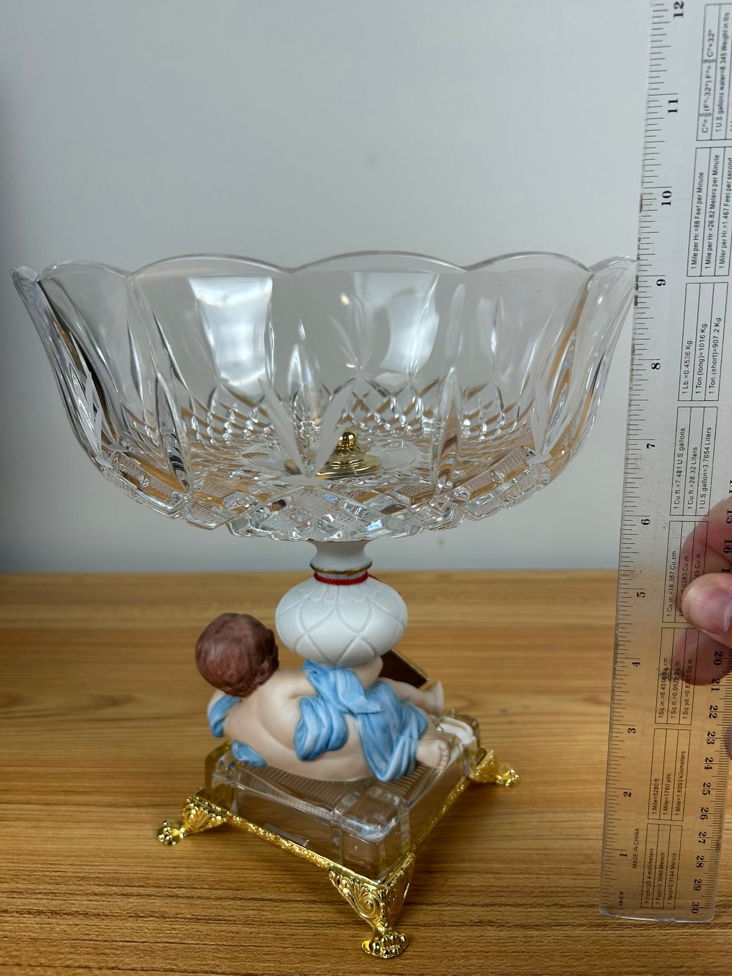 Garanzia CRE ART Italian Crystal Capodimonte Porcelain Compote New With Tag
