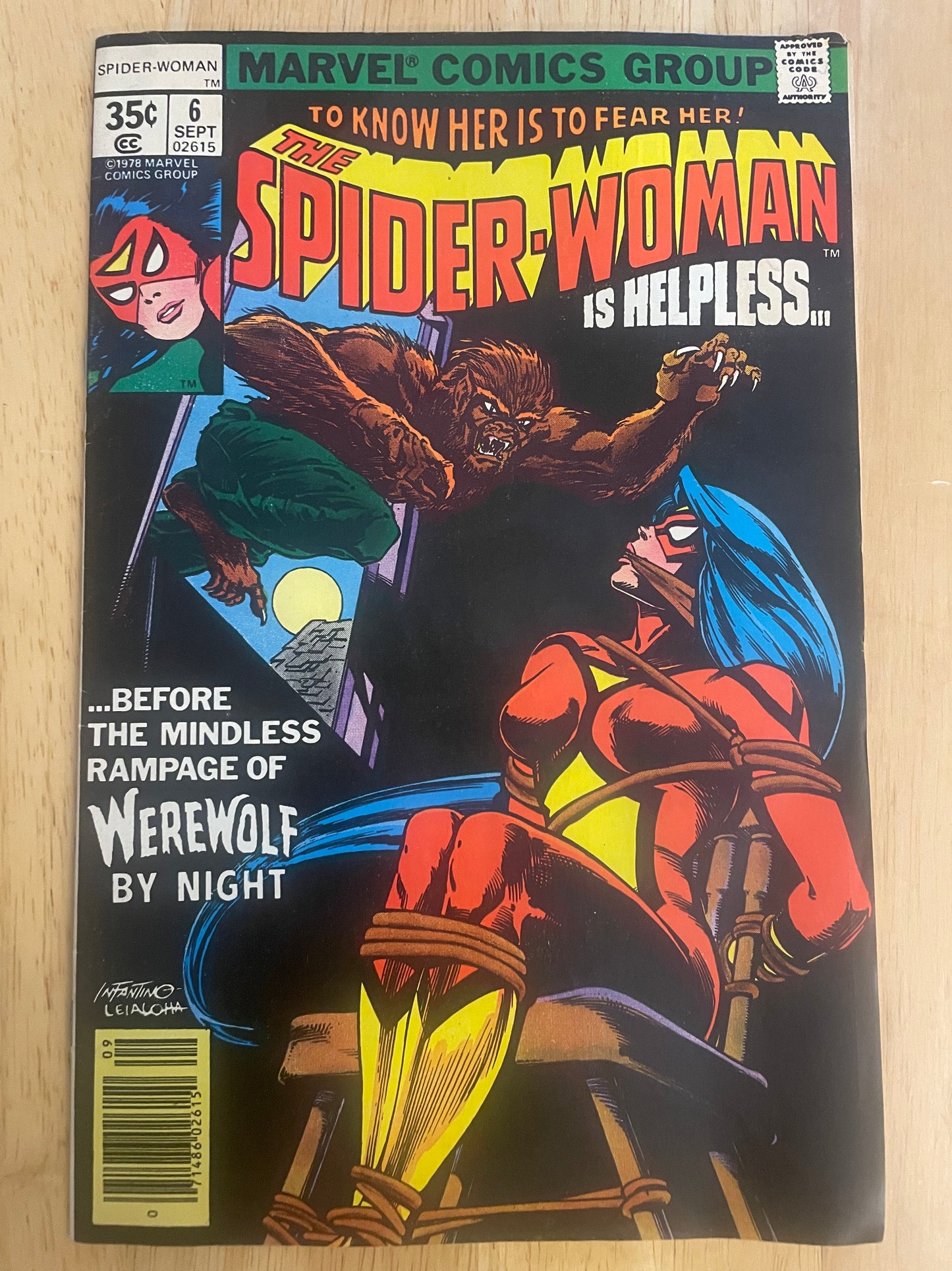 Spider-Woman #6 Vintage Marvel Comic Book Key Issue Werewolf By Night Crossover