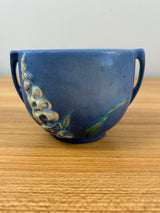 Roseville Pottery Foxglove Blue Small Jardiniere With Handles 659-3