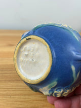 Roseville Pottery Foxglove Blue Small Jardiniere With Handles 659-3