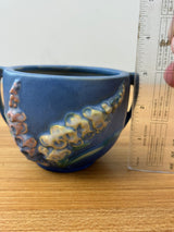 Roseville Pottery Foxglove Blue Small Jardiniere With Handles 659-3