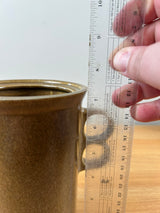 Bennington Potters VT 7.5" Tall Trigger Handle Mottled Brown Pitcher Coffee Pot