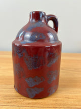 Bybee Pottery Sponge Blue Red Vintage Small Handled Jug