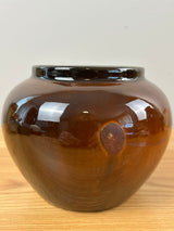 JB Owens Utopian Standard Glaze 1900s Hand Painted Floral Bulbous Vase