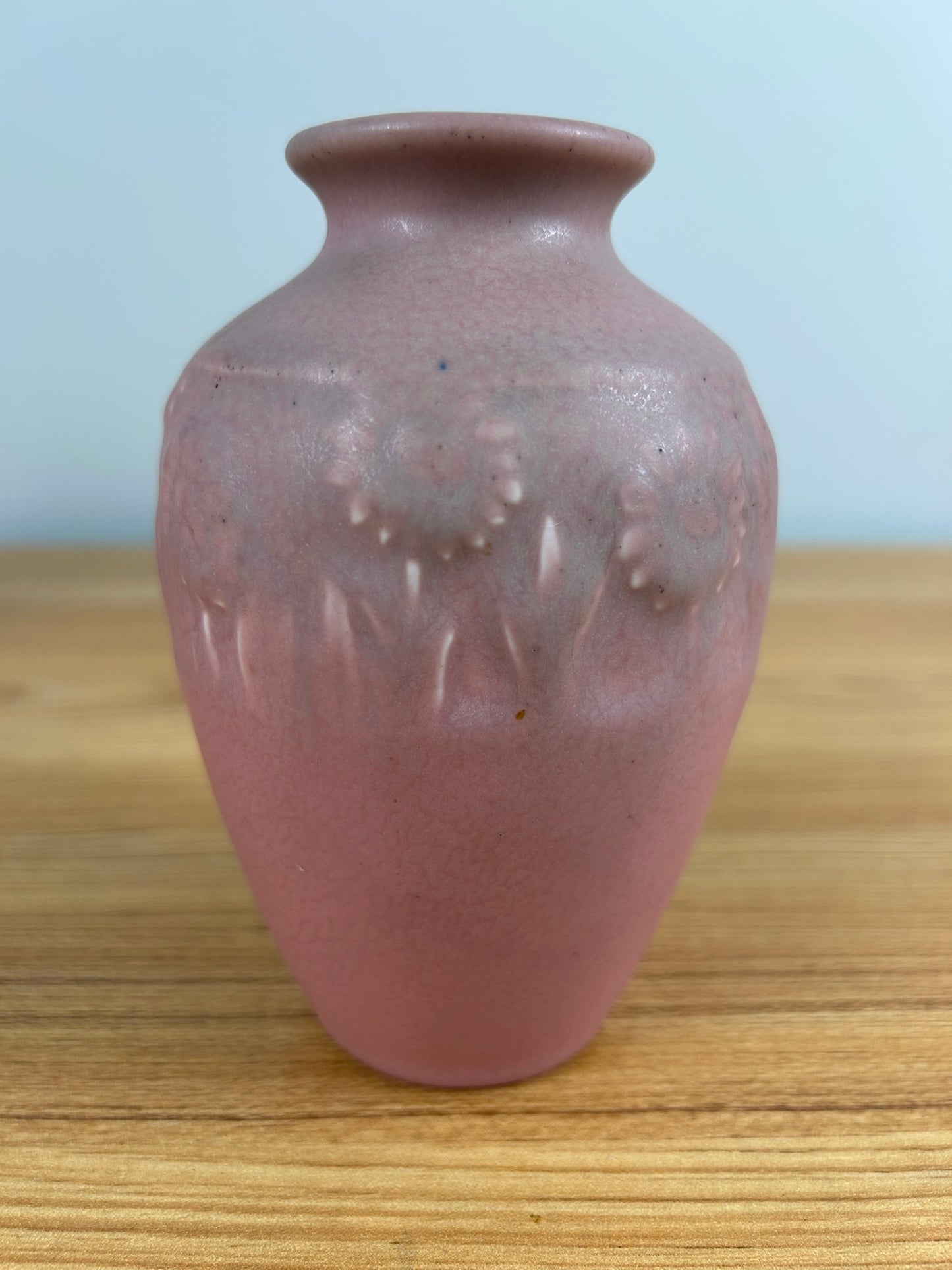 Vintage 1928 Rookwood Art Pottery Vase Matte Pink Shape # 2591 (Sunflower)