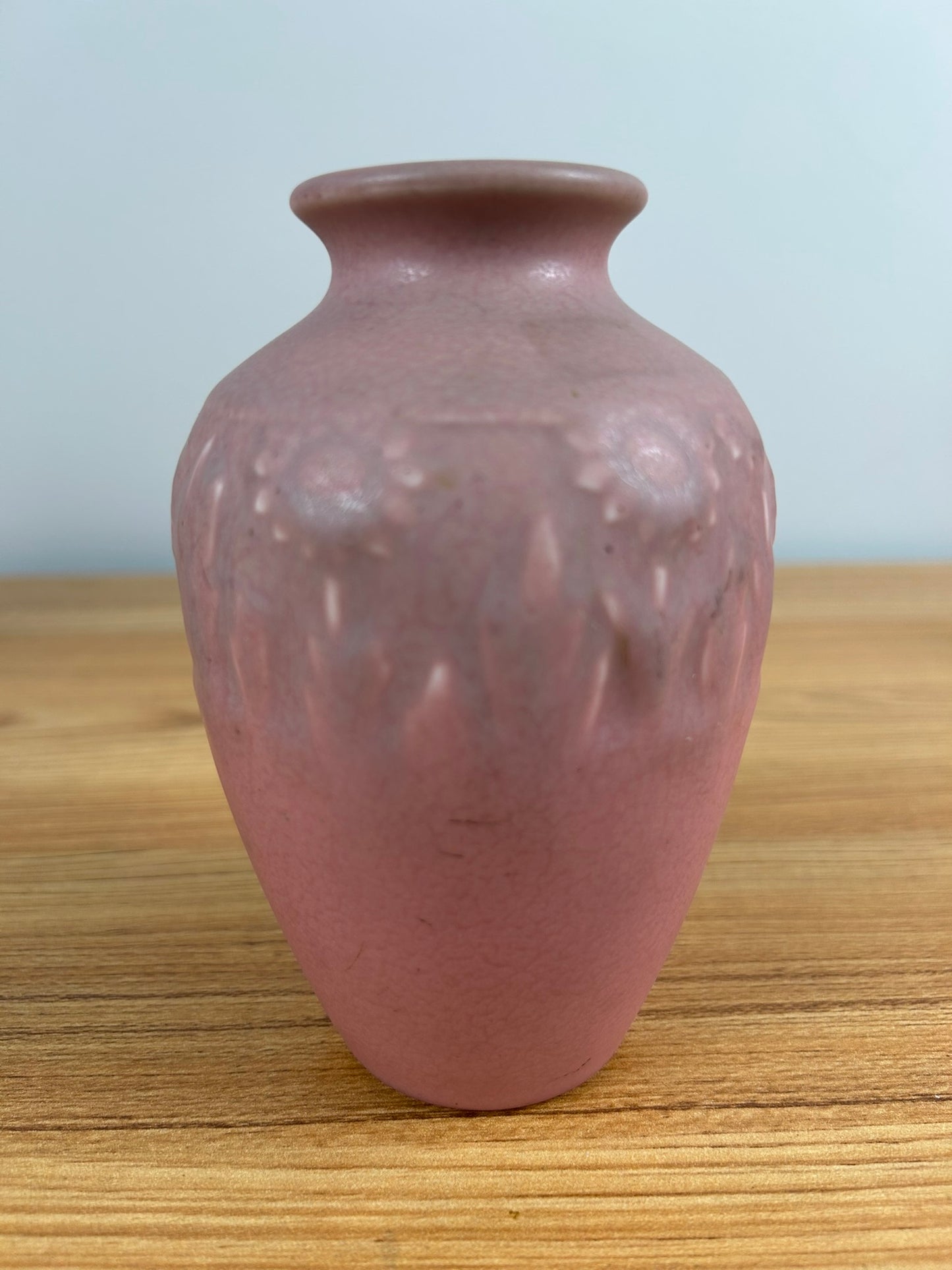 Vintage 1928 Rookwood Art Pottery Vase Matte Pink Shape # 2591 (Sunflower)