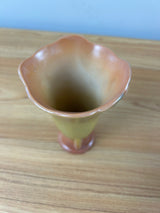 Roseville Pottery Mid Century Art Pottery Mock Orange Yellow Vase 980-6