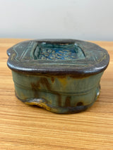 John Glick Michigan Studio Art Pottery Brown Textured Hand Soap Dish
