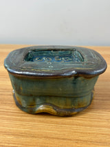 John Glick Michigan Studio Art Pottery Brown Textured Hand Soap Dish
