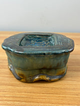 John Glick Michigan Studio Art Pottery Brown Textured Hand Soap Dish