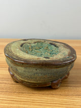 John Glick Michigan Studio Art Pottery Brown Textured Hand Soap Dish Tray